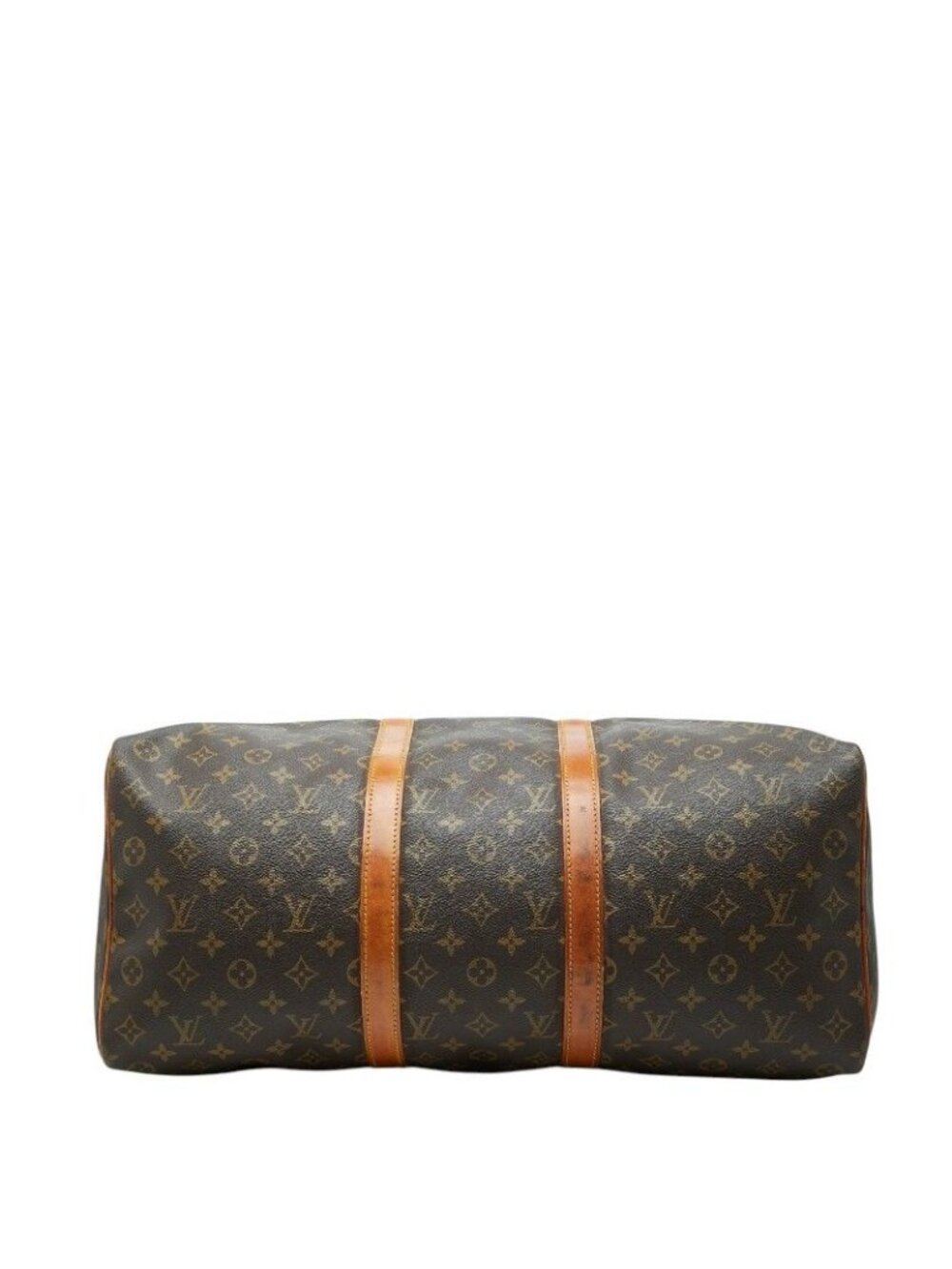 Louis Vuitton Monogram Keepall 50 Boston Bag Travel Purse Brown Leather - Picture 3 of 10